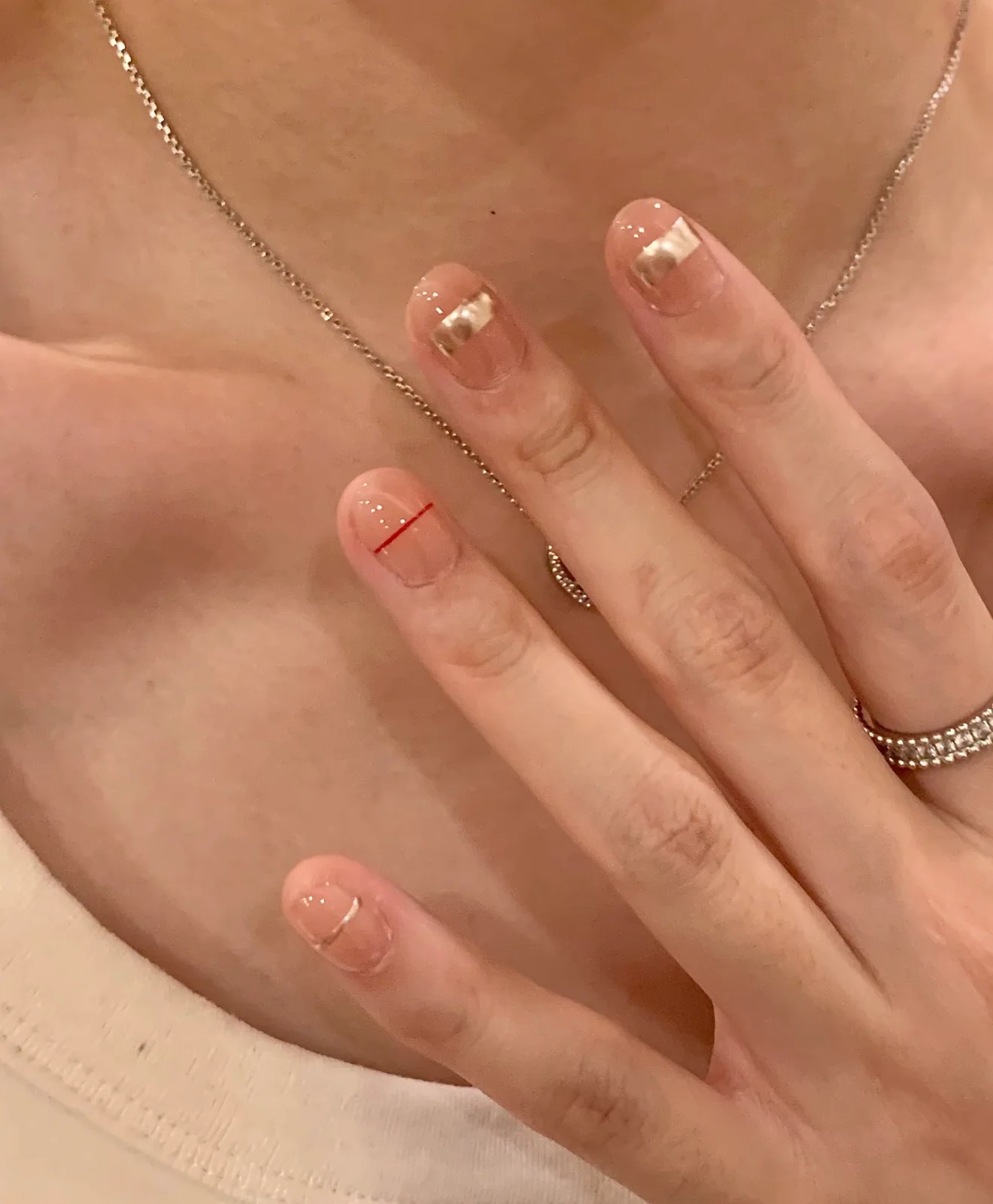 Fine Line minimal nail design